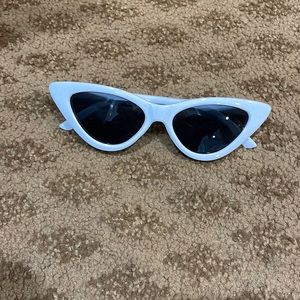 White cat eye sunglasses